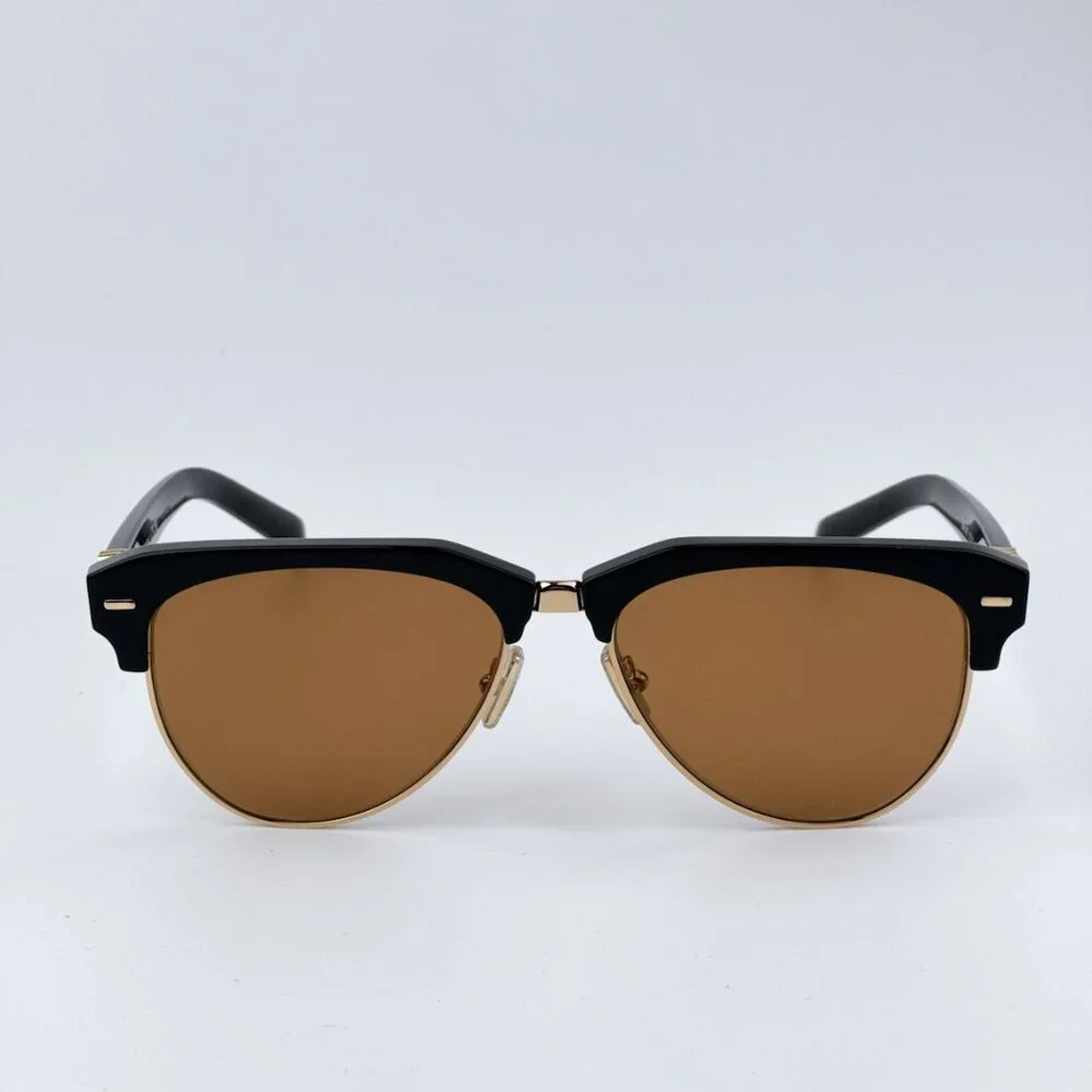 Miu Miu MU09ZS 1AB2Z1 RUNWAY BRAND NEW Sunglasses Black Brown Browline Unisex